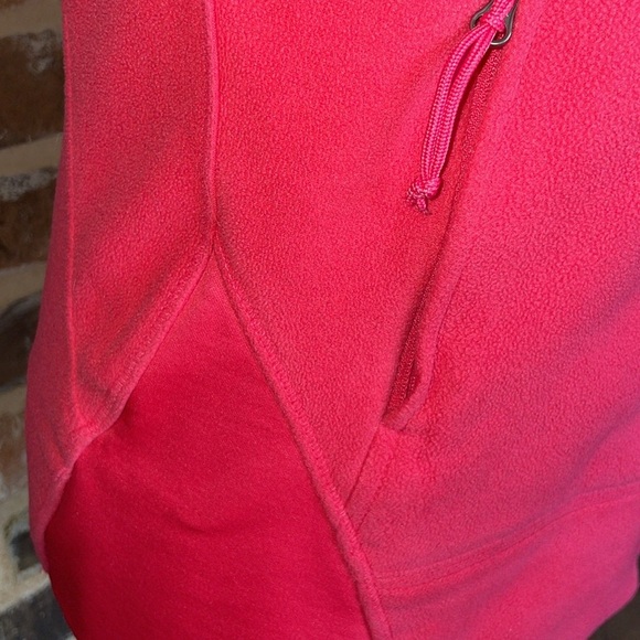Columbia Benton Springs Fuchsia Hot Pink Full Zip Fleece Hoodie Gray Accents - Picture 5 of 16